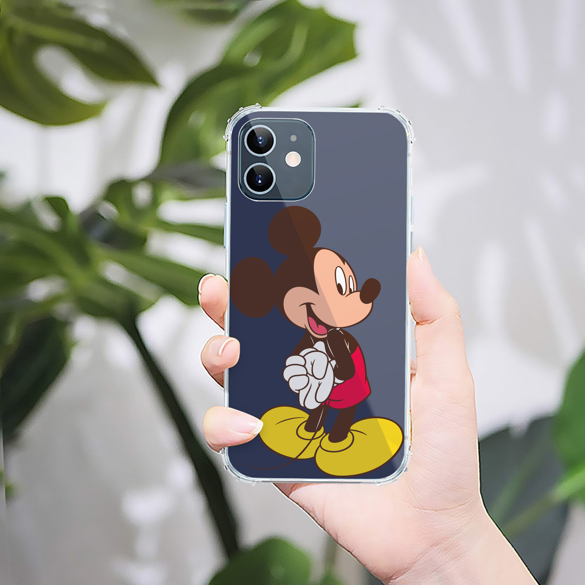 （画像用） ミッキーマウス Mickey Mouse 【iPhone 12シリーズ対応】透明スマホケース（クリアソフトケース）